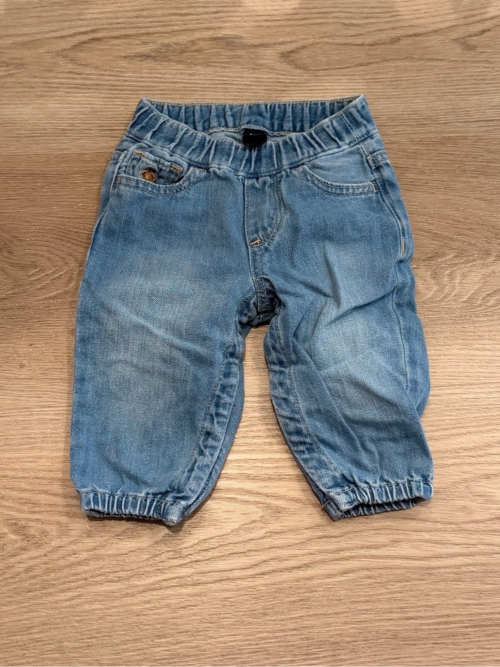 Gap Baby Light Blue Elastic Waist Denim Jogger (6-12 months)